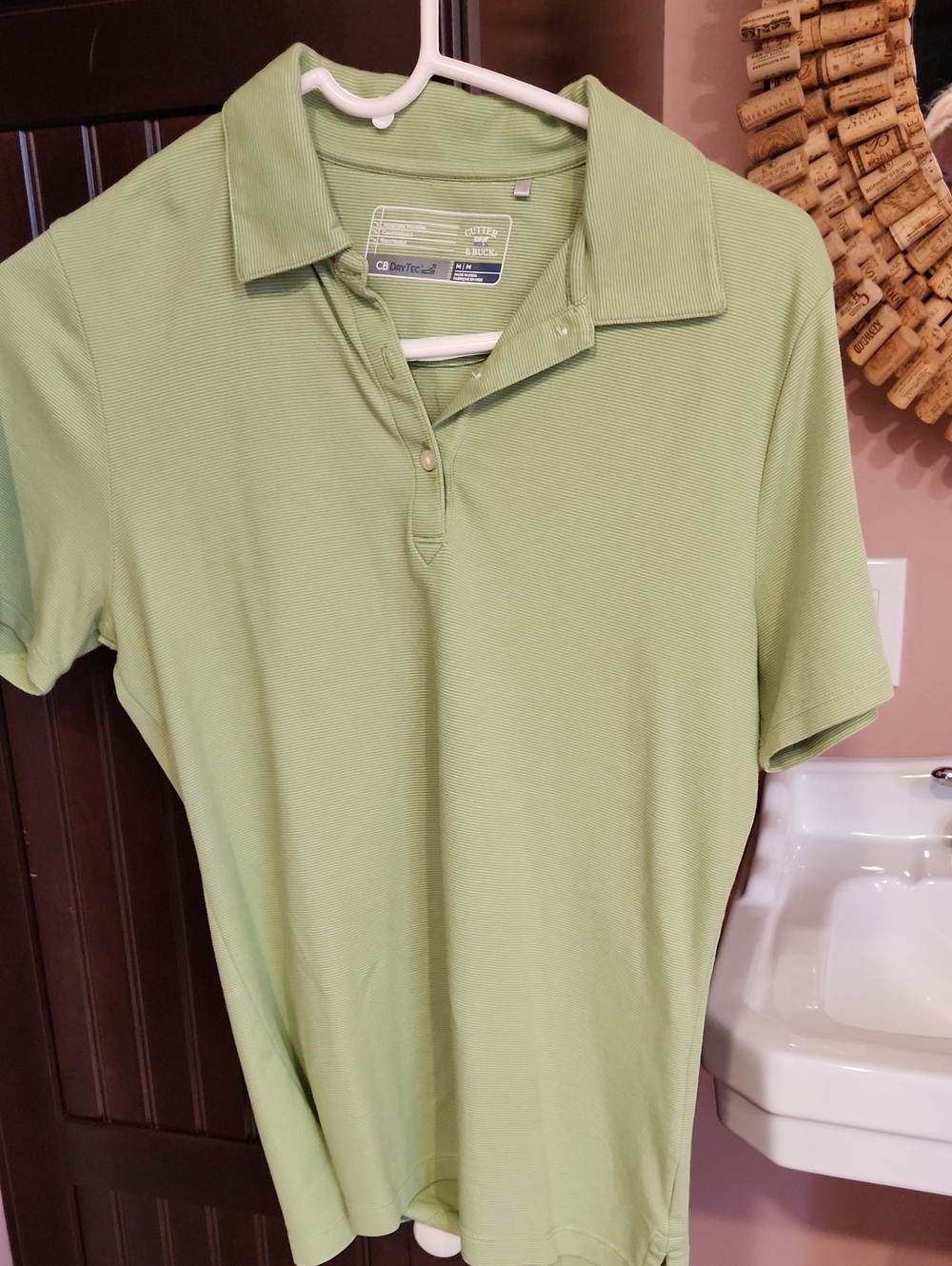 Cutter & Buck Light Green Women's Polo - Performance Knit M